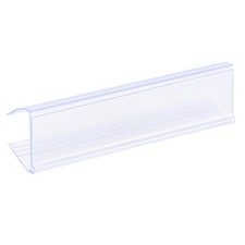 25pcs Label Holder 100x28mm Clip-on Shelf Clear Blue Plastic for Wire Shelving