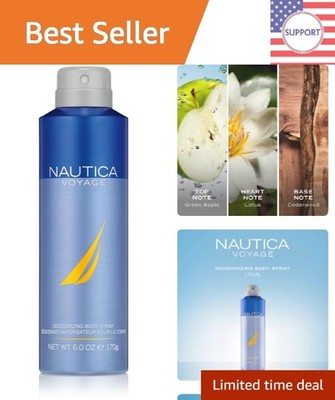 Nautica Voyage Men's Body Spray - Elegant 6 fl oz Fragrance for Every Occasion