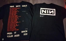 Nine Inch Nails Peel It Back Tour 2025 NIN 2 Side Black Unisex Shirt S-5XL