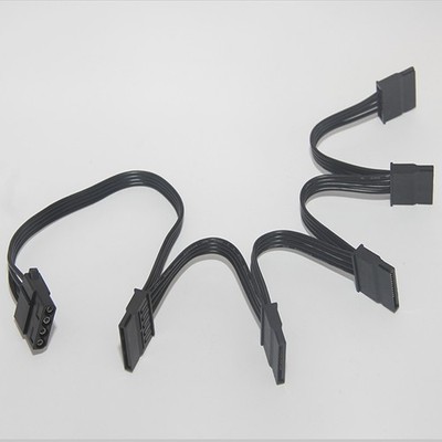 4pin IDE 1 to 5 SATA 15Pin Hard Drive Power Supply Splitter Cable Cord Line DIY