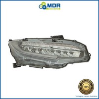 Vorderer Rechter Scheinwerfer LED Schwarze Parabel - DX - Honda Civic 2017