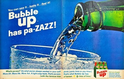 Bubble Up Has Pa-Zazz Lemon Kiss Pop Art 21'' x 13.75'' Dbl Wide Vtg Mag Print Ad