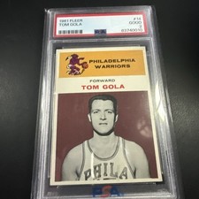 1961-62 Fleer Basketball #14 Tom Gola Philadelphia Warriors PSA 2 Good