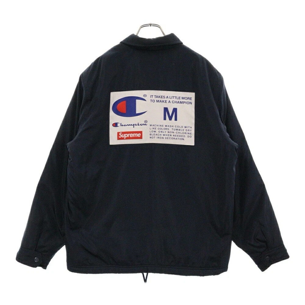 Veste étiquette Supreme taille M Champion 18Aw bleu marine Av082018 FkT45