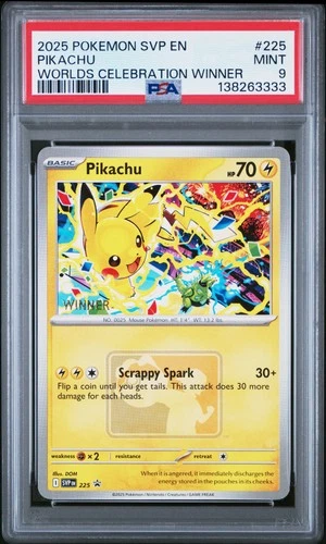 2025 POKEMON SVP EN-SV BLACK STAR PROMO #225 PIKACHU PSA 9