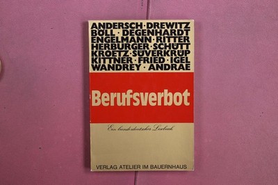 418488 Andrae BERUFSVERBOT Verlag Atelier im Bauernhaus Ein bundesdeutsches