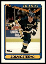 1990-91 TOPPS NHL HOCKEY NM Trading Card #149 😎 ADAM OATES, St. Louis Blues 🤩