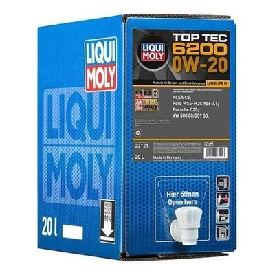 Huile moteur LIQUI MOLY Top Tec 6200 0W-20 20 litres VW 508 00 / 509 00 C20 - Photo 1/3