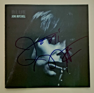 Rare - Joni Mitchell autographed ''Blue'' CD - signed with blue marker!