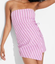 NEW Wild Fable Women's Strapless Striped Tube Wrap Dress Size Medium