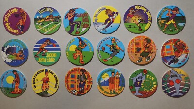 POG MILK CAPS COMPLETE SET 48 SLAMMING JETTY EDDIE GRUNGER SPORTS