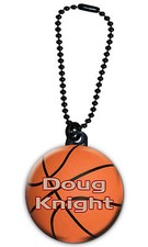 Basketball Zipper Pull/Bag Tag Personalized with Name on 1.5 Inch Charm
