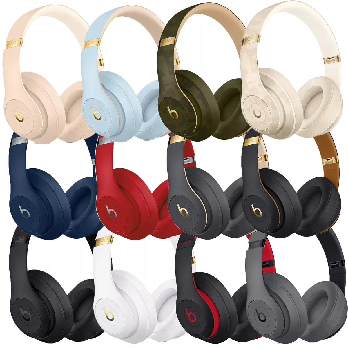 Beats Studio3 Wireless Headphones - 22hr Battery, Microphone (Asst Colors)