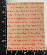 Hero Arts Wordprints Happy Holidays Background S1240 Wood Mounted Rubber Stamp