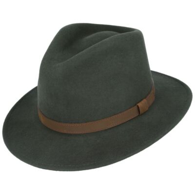 Fedora Filz Wollhut knautschbar mit Lederband Unisex hochwertiger Hut