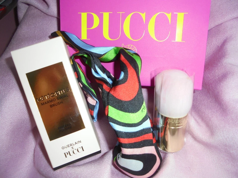 GUERLAIN PARIS LIMITIERTE EDITION MÉTÉORITES MARMO SWIRL BRUSH PUDERPINSEL Neu - Bild 2 von 4