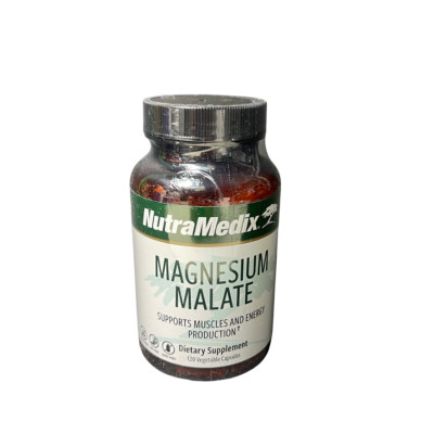NutraMedix Magnesium Malate 200mg  120 Capsules, Supports Energy & Muscle Health