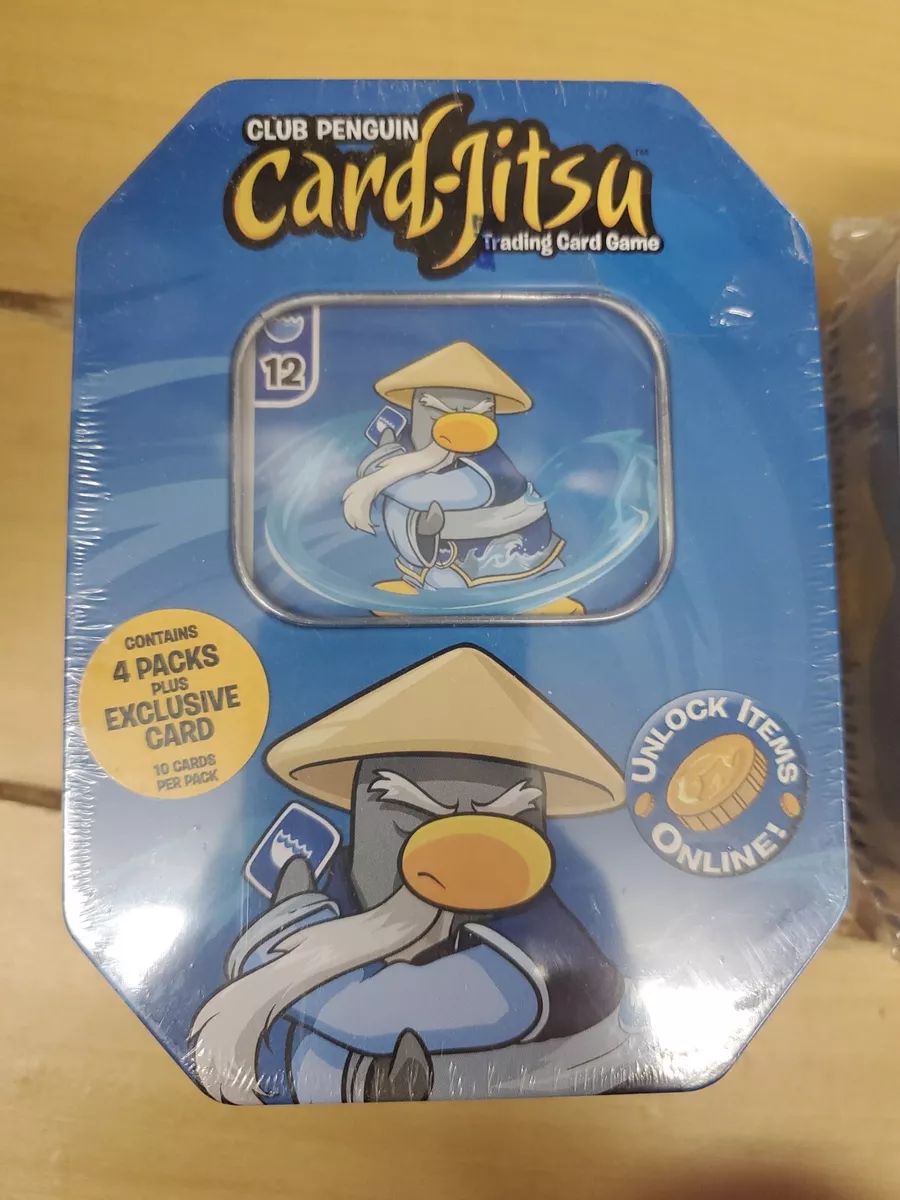 Club Penguin Card Jitsu Trading Cards Collectors Tin Disney Series 1  Collectable