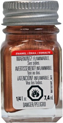 Testors Enamel Gloss and Flat Plastic Model Paint Glass Bottles 1/4 Fl.Oz.