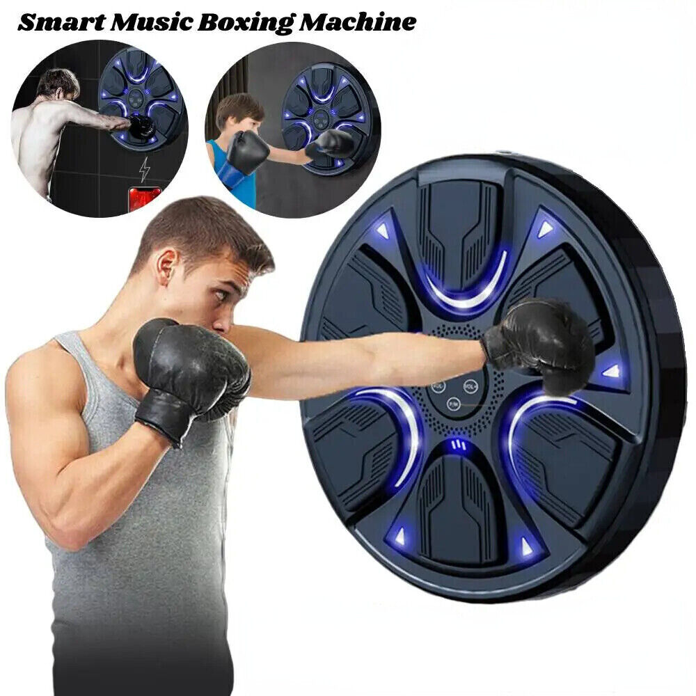 Pvdgvd Music Boxing Machine - Wall Mounted Bluetooth Smart Electronic Punch Boxing Trainer Improve Hand Eye Coordination And Relieve Stress With