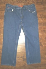 Jesse James Mens Classic Straight Jeans Blue Pocket 100% Cotton Work Fit 40 x 30