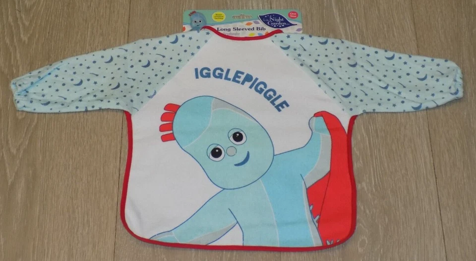 WILD BRAIN In The Night Garden Iggle Piggle Long Sleeved Bib - BRAND NEW