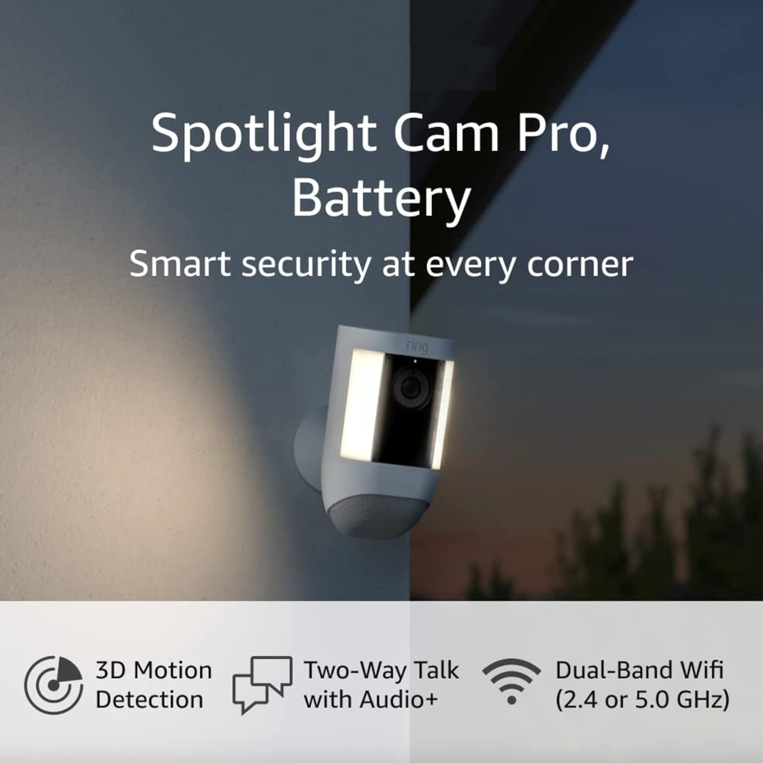 Spotlight Cam Pro Battery with 3D Motion Detection and Two-Way Audio+