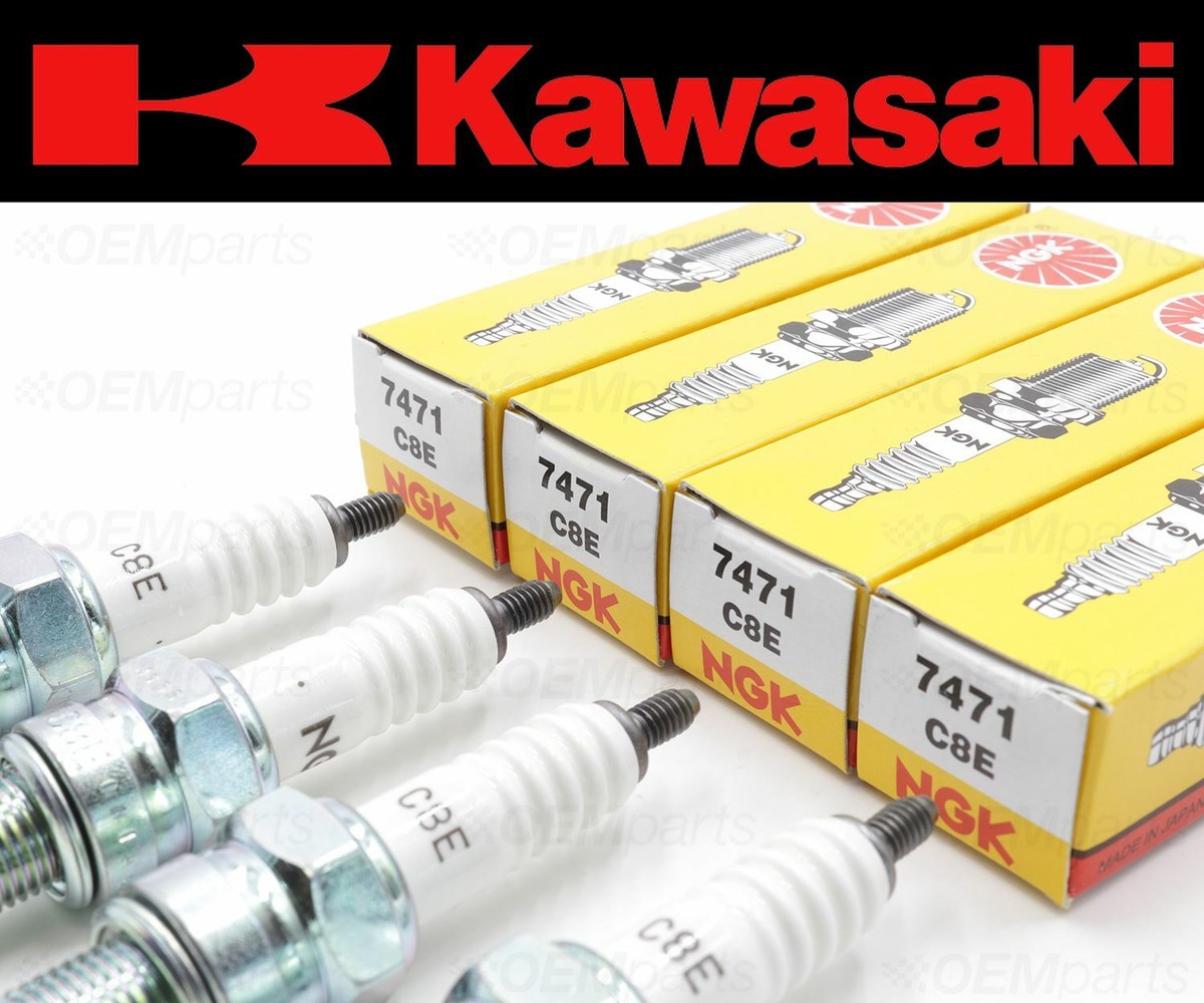 Set of (4) NGK C8E Spark Plugs Kawasaki (See Fitment Chart