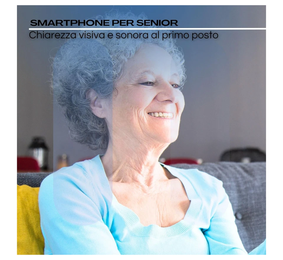 Telefono cellulare per anziani a CONCHIGLIA tasti grandi fotocamera sos gsm flip - Immagine 2 di 4