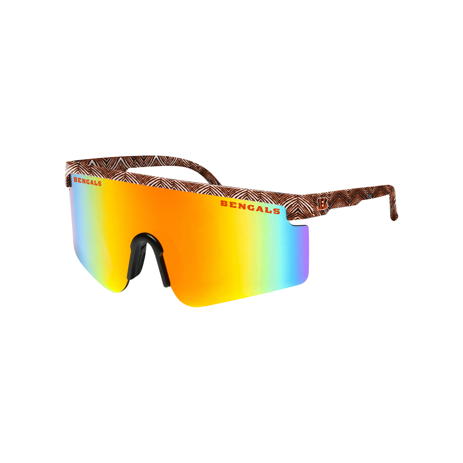 Солнцезащитные очки FOCO X Zubaz NFL Collab в стиле ретро 90-х годов, Cincinnati Bengals