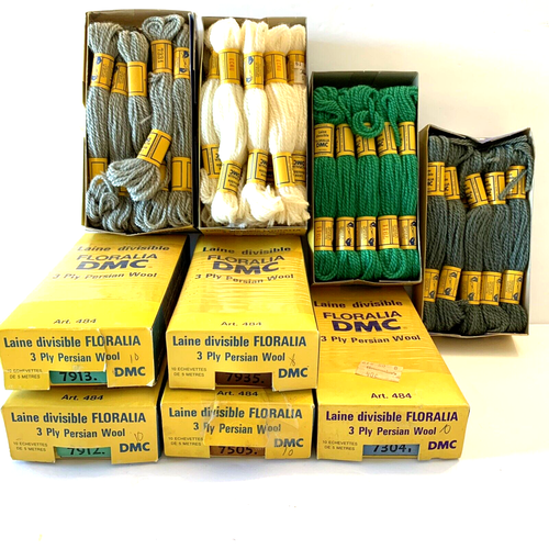 Lot 9 DMC FLORALIA 100% Wool Needlepoint Thread 5 Meter Skeins - Picture 9 of 9