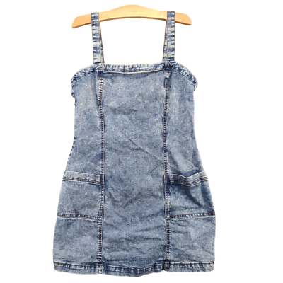 aeropostale denim dress Aeropostale Women's Denim Mini Dress Blue XL Sleeveless Square Neck Back  Zip