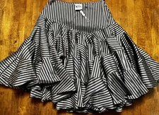 RARE Designer Angelo Tarlazzi Silk Tafetta Layered Cocktail Evening Skirt Size 6