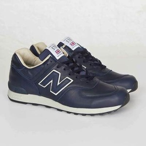 new balance 576 made in england navy & orange trainers