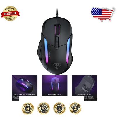Kone II Wired Ergonomic RGB Gaming Mouse - 26K DPI & 23 Customizable Inputs