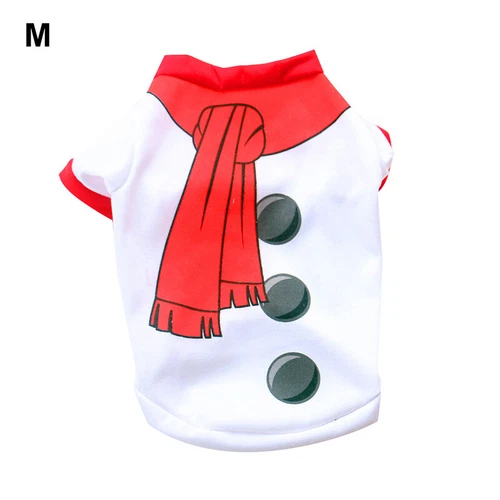 Christmas Red Pet Clothes Puppy Dog Jumper Small Yorkie Chihuahua Cat T-shirts🌸 - Picture 55 of 81