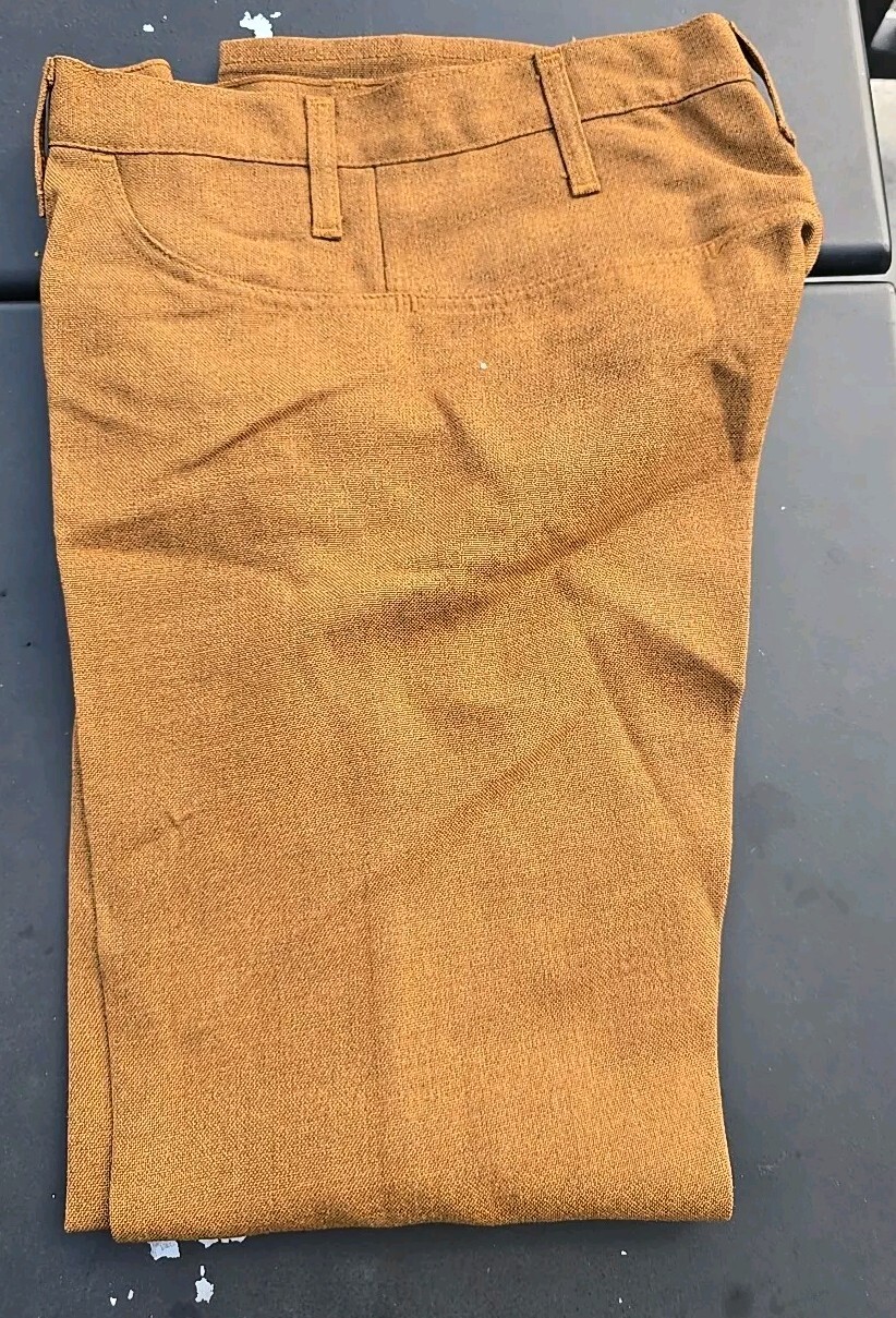 LEVI'S STA-PREST Mens Rust Brown Pants Size 31-32 Unused Vintage Stunning!