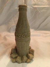 RARE 1991 Vtg COCA COLA Bottle & Ice Sand Sculpture by Mr Sandman of Canada 
