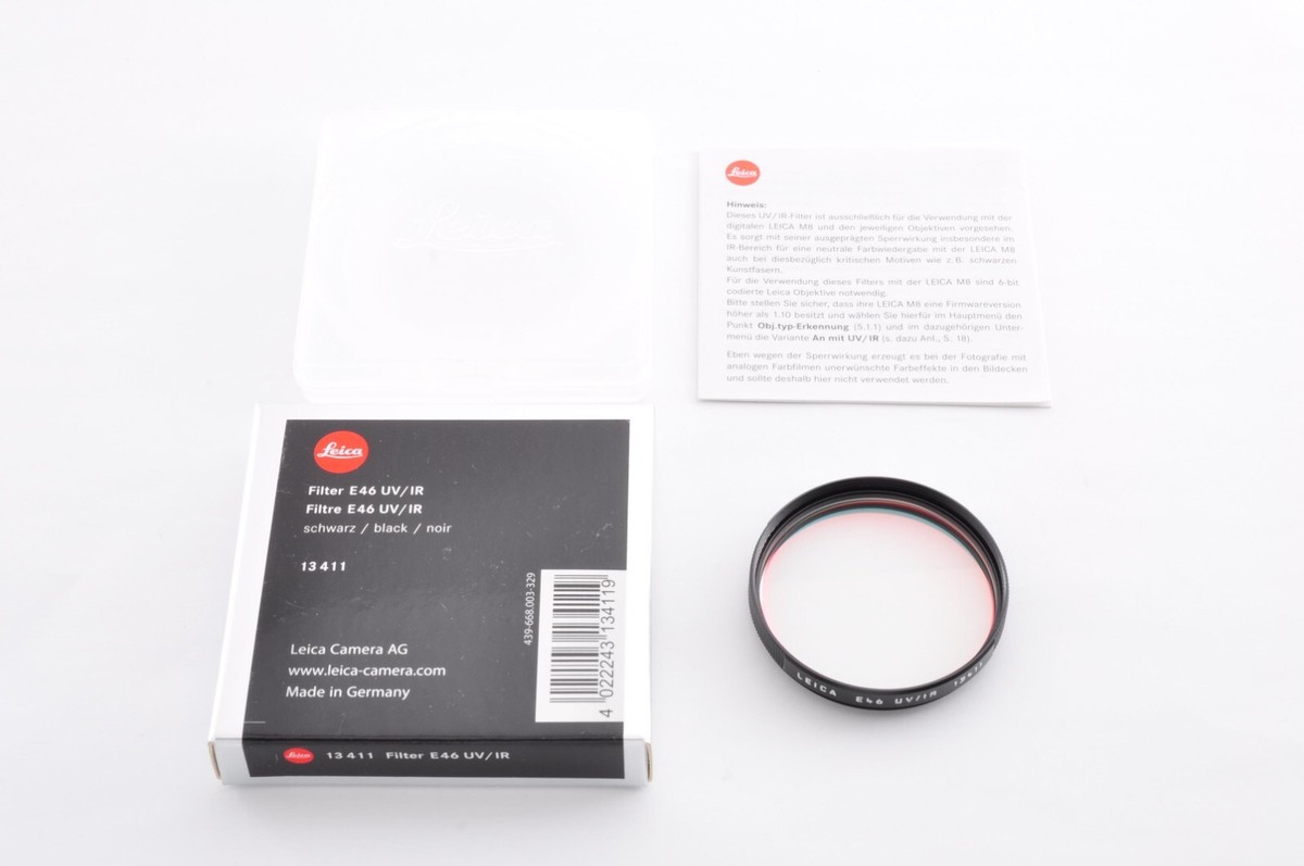 Leica Filter E46 UV / IR Black 13411 Near Mint from Japan Leica Filter E46 UV / IR Black 13411 Near Mint from Japan