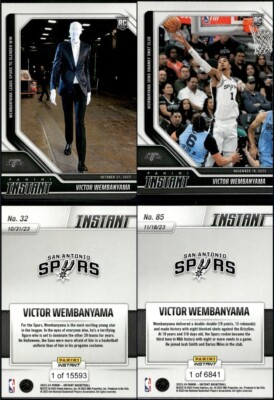 2023-24 Panini Instant #495 Victor Wembanyama RC Rookie Graded Gem Mint 10 2023-24 Panini Instant #495 Victor Wembanyama RC Rookie Graded Gem Mint 10
