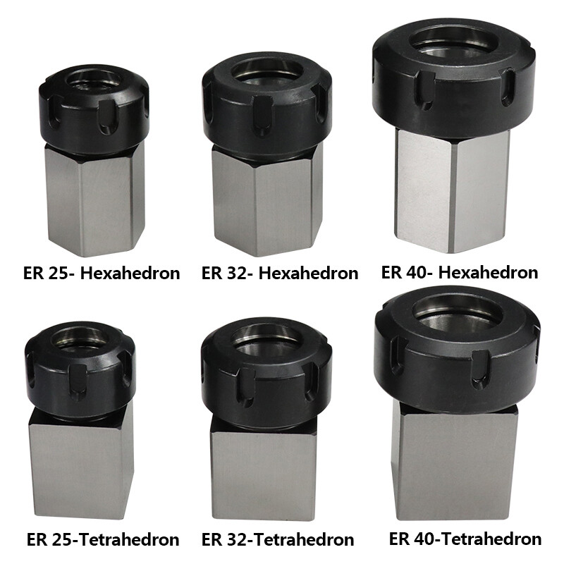 ER25 ER32 ER40 Collet Block Square Hex Collet Lathe Chuck Block Holder for CNC