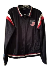 RX Rhinox Men’s Large USA Soccer Jacket Full Zip Blue Red White