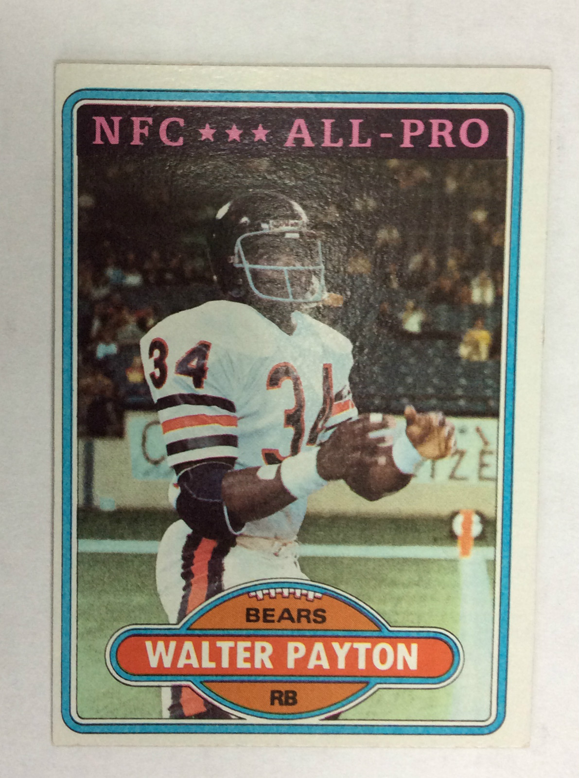 1980 TOPPS FOOTBALL WALTER PAYTON CARD #160