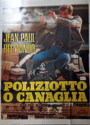 manifesto movie poster 4F POLIZIOTTO O CANAGLIA Flic ou voyou Jean-Paul Belmondo