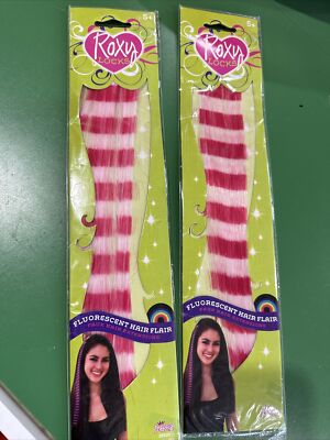Roxy Locks Fluorescent Pink Faux Hair Extender Flair Extension