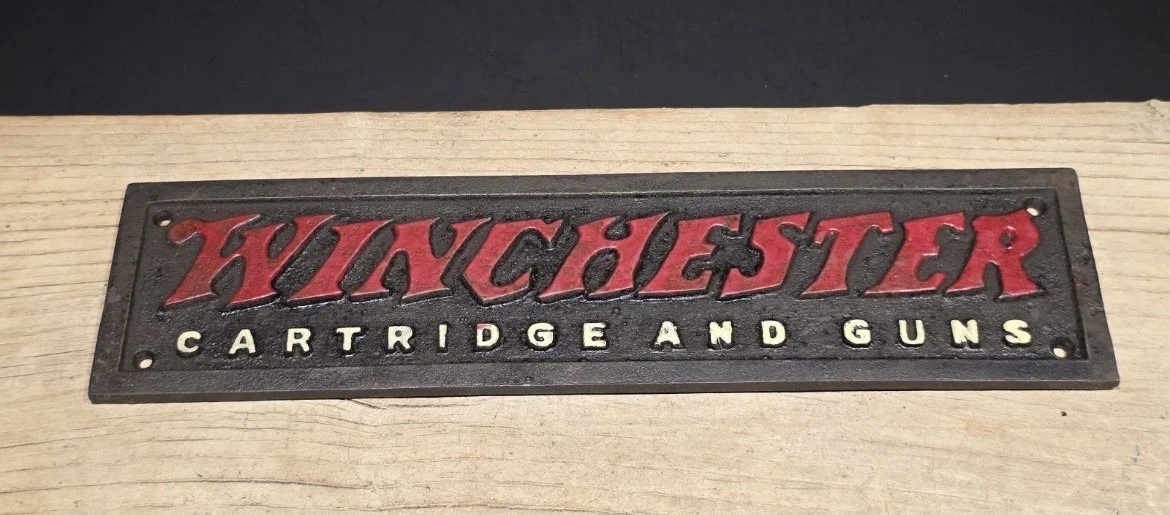 Saraheve Plaque en métal Winchester Rifles & Munitions Ad Ammo Gun
