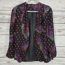 Vintage Sweet Apple Womens Paisley Open Front...