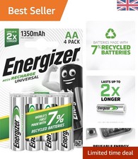 4 Pack of 1350mAh AA Rechargeable Batteries - Trusted Power for Cameras and More 3.00 per battery