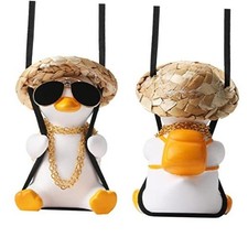 Cool Swinging Duck Car Hanging Ornament Rear View Mirror Funny Xmas Gifts