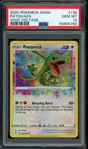 Pokémon TCG Rayquaza Vivid Voltage 138/185 Amazing Rare PSA 10 GEM MINT